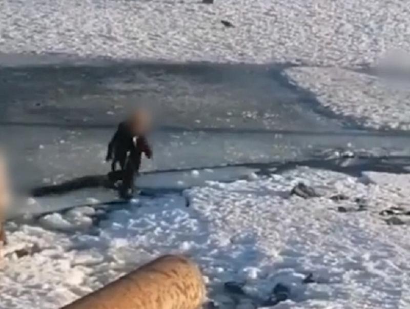 Льдинки под ногами проваливались: четверо маленьких детей прыгали по льду Волги